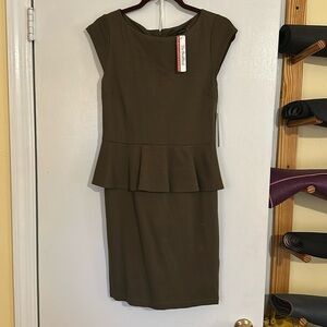 Alice + Olivia green peplum dress